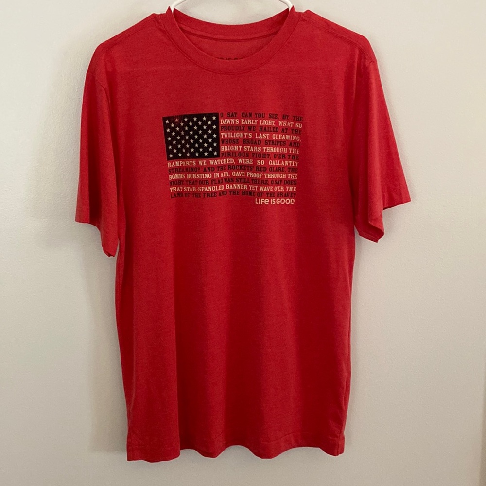 Life Is Good red T shirt Mens size small